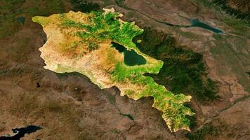 4K Armenia Territory Map in Asia, High Resolution Satellite View, Widescreen 4K Resolution photo