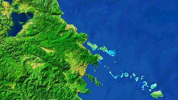 4K Towuti Lake of Celebes Indonesia Map, High Resolution Satellite View With No Border, Widescreen 4K Resolution photo
