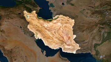 4K Iran Territory Map in Asia, High Resolution Satellite View, Widescreen 4K Resolution photo