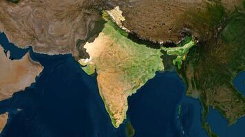 4K India Territory Map in Asia, High Resolution Satellite View, Widescreen 4K Resolution photo