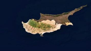 4K Cyprus Territory Map in Europe, High Resolution Satellite View, Widescreen 4K Resolution photo