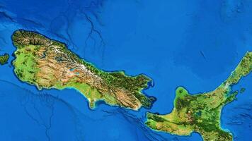 4K New Zealand Map, High Resolution Satellite View With No Border, Widescreen 4K Resolution photo