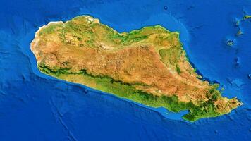 4K Madagascar Island Map, High Resolution Satellite View With No Border, Widescreen 4K Resolution photo