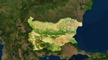 4K Bulgaria Territory Map in Europe, High Resolution Satellite View, Widescreen 4K Resolution photo