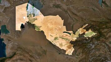 4K Uzbekistan Territory Map in Asia, High Resolution Satellite View, Widescreen 4K Resolution photo