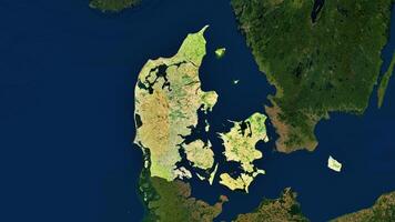 4K Denmark Territory Map in Europe, High Resolution Satellite View, Widescreen 4K Resolution photo