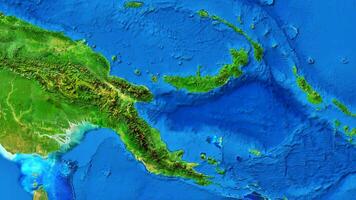 4K Papua New Guinea Map, High Resolution Satellite View With No Border, Widescreen 4K Resolution photo