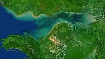 4K West Papua Indonesia Map, High Resolution Satellite View With No Border, Widescreen 4K Resolution photo