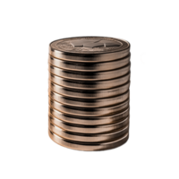 Stacks of copper coins png