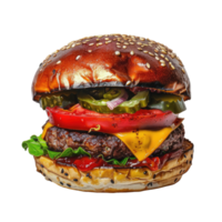 Veggie burger transparent background png