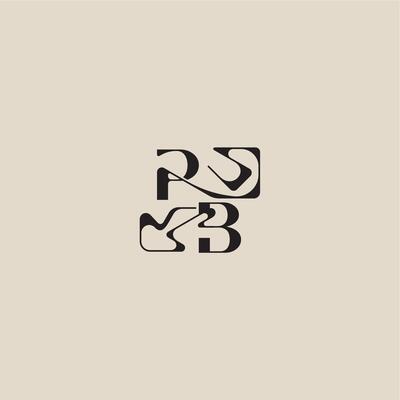 elegant initial logo bold style and luxury concept PB curved typography monogram letter