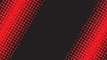 Stylish circular red halftone design on black background vector