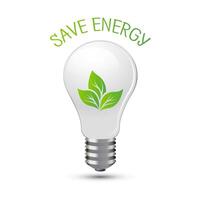 Save energy bulb illustration design on isolated background vector