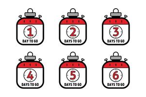 Modern Countdown Timer Icons A Set for Efficient Time Management and Promotions vector