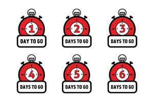 Countdown Timer Icon Set Sleek Designs for Event, Sale and Time-sensitive Projects vector