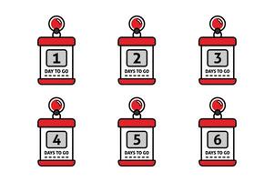 Creative Countdown Timer Icons Perfect for Apps, Websites, and Marketing Campaigns vector