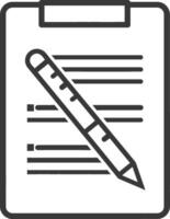 Clipboard with pen icon illustration vector