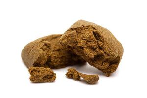 Hashish isolated on white background photo