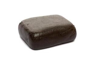 Hashish isolated on white background photo