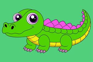 Adorable Alligator Graphic For Web And Print , Premium Alligator Illustration For All Creative Projects. This premium Alligator illustration design perfect for print materials. vector