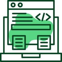 Code Framework Outline Style Icon vector