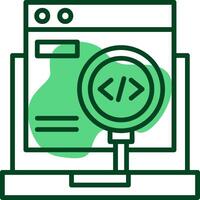 Code Testing Outline Style Icon vector