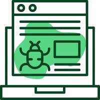 Bug Outline Style Icon vector