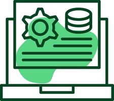 Application Setting Outline Style Icon vector