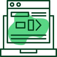 Command Line Outline Style Icon vector