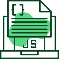 Javascript File Outline Style Icon vector