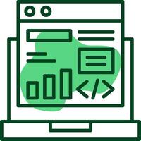 Code Deployment Outline Style Icon vector