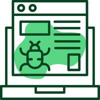 Website Bug Outline Style Icon vector