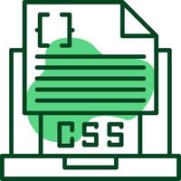Css File Outline Style Icon vector