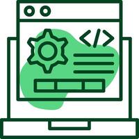 Code Setting Outline Style Icon vector