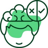 Decision Outline Style Icon vector
