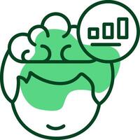 Goal Outline Style Icon vector