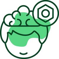 Setting Outline Style Icon vector