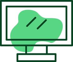 LCD Outline Style Icon vector