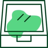 File Drawer Outline Style Icon vector