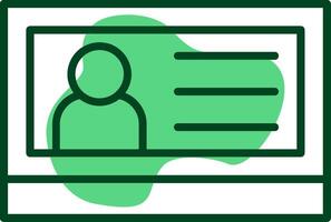 Office id Card Outline Style Icon vector