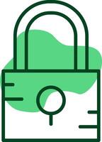 Lock Outline Style Icon vector