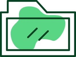 Folder Outline Style Icon vector
