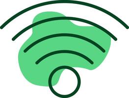 Wifi Signal Outline Style Icon vector