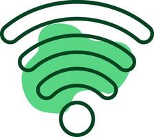 Wifi Signals Outline Style Icon vector