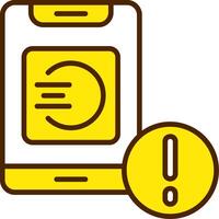 Running apps Yellow Filled Style Icon vector