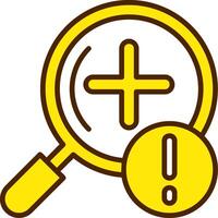 Zoom in Yellow Filled Style Icon vector