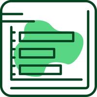 Bar chart Outline Style Icon vector