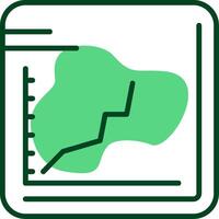 Line chart Outline Style Icon vector