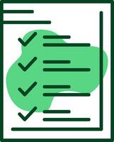 List Outline Style Icon vector