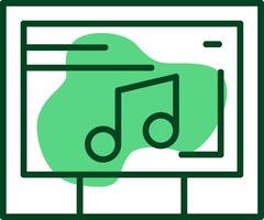 Music Outline Style Icon vector
